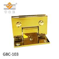 Stainless Steel Polish Gold Shower Hinge Door Hinge For Frameless Glass