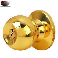 Entrance wooden door  Polished Brass Hyland OEM 607 PBET Tubular Lock,round ball stainless steel door knob lock