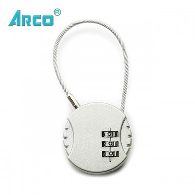 3 Digit Resettable Luggage Lock, Combination Padlock, Cable Lock