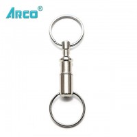 Key Holder with Ring, Brass Rod Shaped Pull-A-Part Key Holder