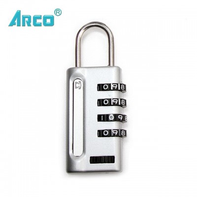 4 Digit Zinc Alloy Resettable Luggage Padlock, Combination Lock